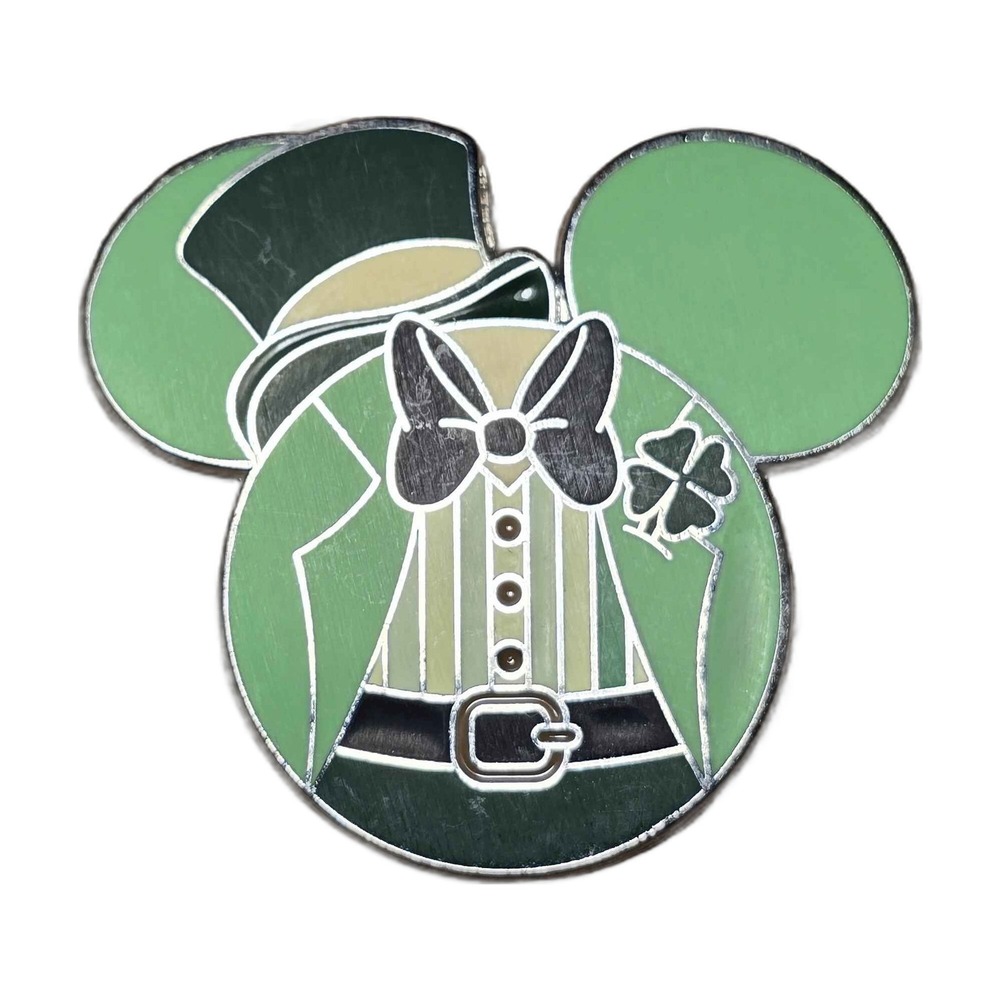 Mickey Mouse Leprechaun St. Patrick's Day Lapel Vest Hat Pin J20